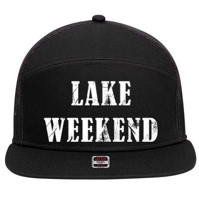 Cute Lake Weekend Gift 7 Panel Mesh Trucker Snapback Hat