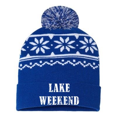 Cute Lake Weekend Gift USA-Made Snowflake Beanie