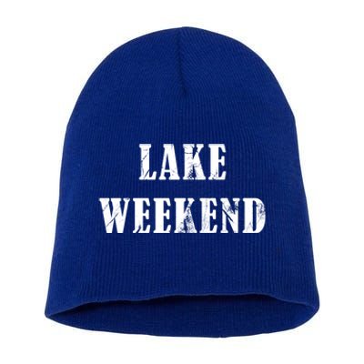 Cute Lake Weekend Gift Short Acrylic Beanie