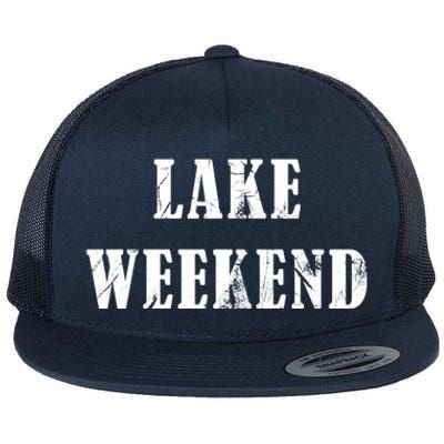 Cute Lake Weekend Gift Flat Bill Trucker Hat