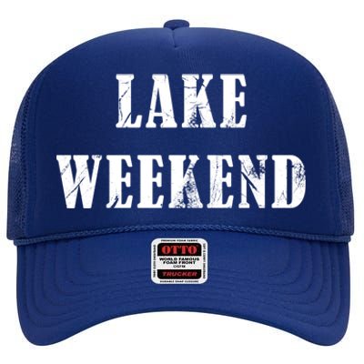 Cute Lake Weekend Gift High Crown Mesh Back Trucker Hat