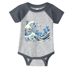 Cat Ladies Wave Of Blue Design Blue Cats Wave For Kamala Funny Infant Baby Jersey Bodysuit