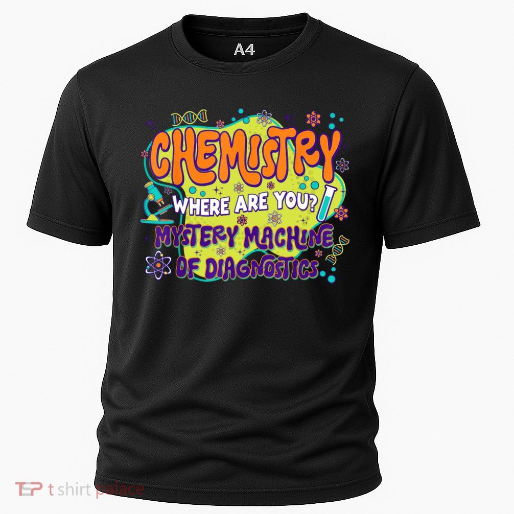 Chemistry Lab Week 2025 Mystery Machine Of Diagnostics  Cooling Performance Crew T-Shirt