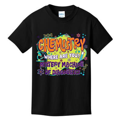 Chemistry Lab Week 2025 Mystery Machine Of Diagnostics  Kids T-Shirt