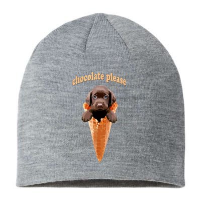 Chocolate Lab Waffle Cone Ice Cream Cute Puppy Sustainable Beanie