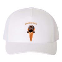 Chocolate Lab Waffle Cone Ice Cream Cute Puppy Yupoong Adult 5-Panel Trucker Hat