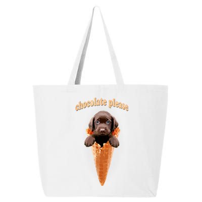 Chocolate Lab Waffle Cone Ice Cream Cute Puppy 25L Jumbo Tote