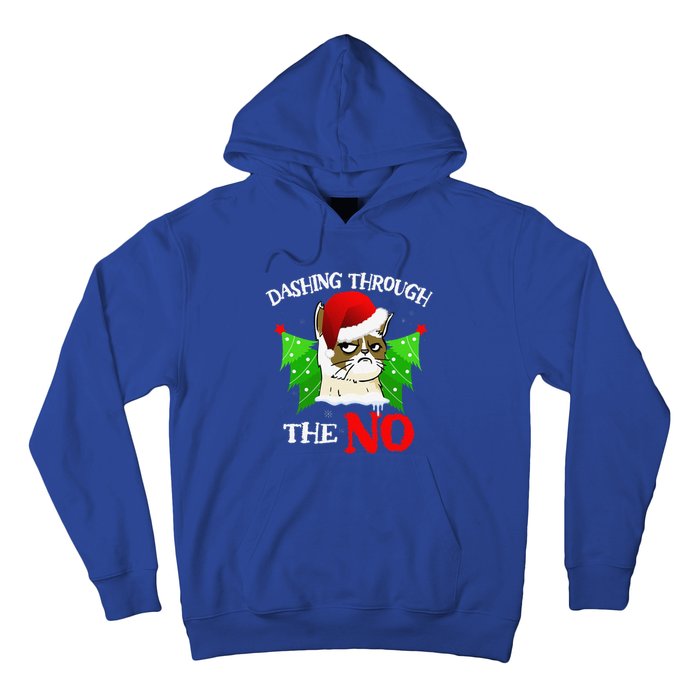 Cat Lover Xmas Dashing Through Grumpy Cats The No Christmas Hoodie