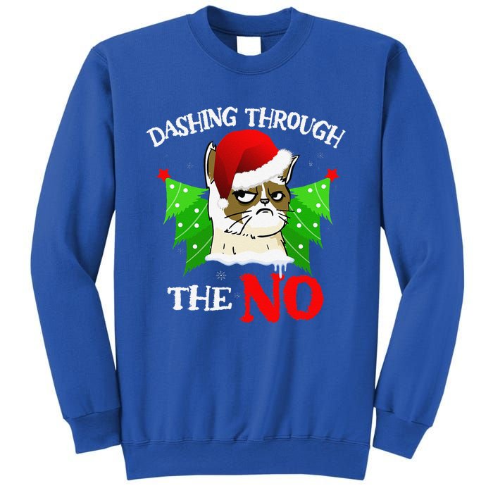 Cat Lover Xmas Dashing Through Grumpy Cats The No Christmas Sweatshirt