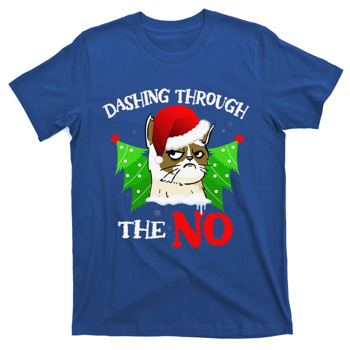 Cat Lover Xmas Dashing Through Grumpy Cats The No Christmas T-Shirt