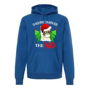 Cat Lover Xmas Dashing Through Grumpy Cats The No Christmas Premium Hoodie