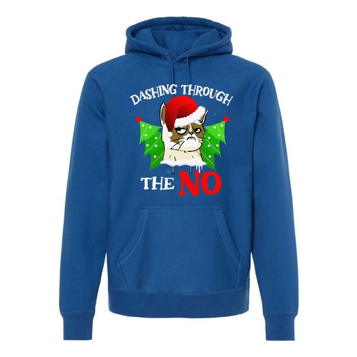 Cat Lover Xmas Dashing Through Grumpy Cats The No Christmas Premium Hoodie