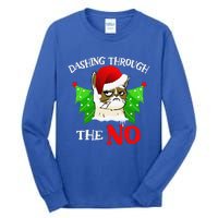 Cat Lover Xmas Dashing Through Grumpy Cats The No Christmas Tall Long Sleeve T-Shirt