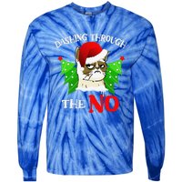 Cat Lover Xmas Dashing Through Grumpy Cats The No Christmas Tie-Dye Long Sleeve Shirt