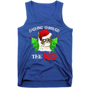 Cat Lover Xmas Dashing Through Grumpy Cats The No Christmas Tank Top