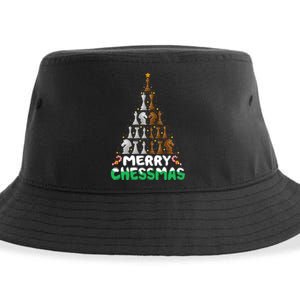 Chess Lover Xmas Merry Chessmas Christmas Tree Sustainable Bucket Hat