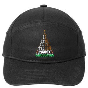 Chess Lover Xmas Merry Chessmas Christmas Tree 7-Panel Snapback Hat