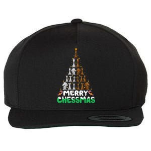 Chess Lover Xmas Merry Chessmas Christmas Tree Wool Snapback Cap