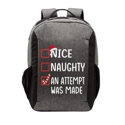 Christmas List Xmas Gift Nice Naughty An Attempt Was Made Gift Vector Backpack