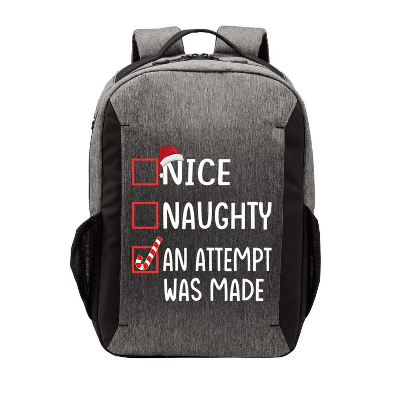 Christmas List Xmas Gift Nice Naughty An Attempt Was Made Gift Vector Backpack