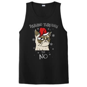 Cat Lover Xmas Funny Gift Dashing Through No Grumpy Christmas Gift PosiCharge Competitor Tank