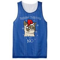 Cat Lover Xmas Funny Gift Dashing Through No Grumpy Christmas Gift Mesh Reversible Basketball Jersey Tank