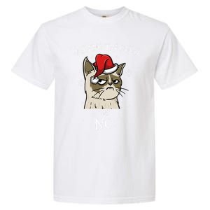 Cat Lover Xmas Funny Gift Dashing Through No Grumpy Christmas Gift Garment-Dyed Heavyweight T-Shirt