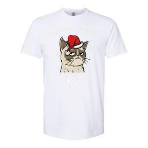 Cat Lover Xmas Funny Gift Dashing Through No Grumpy Christmas Gift Softstyle CVC T-Shirt