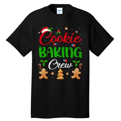 Cooking Lover Xmas Pajama Funny Cookie Baking Crew Christmas Tall T-Shirt