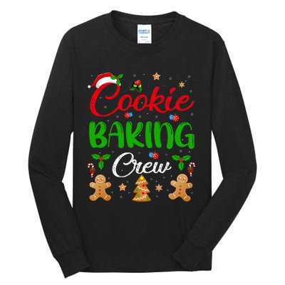 Cooking Lover Xmas Pajama Funny Cookie Baking Crew Christmas Tall Long Sleeve T-Shirt