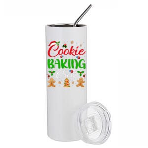 Cooking Lover Xmas Pajama Funny Cookie Baking Crew Christmas Stainless Steel Tumbler