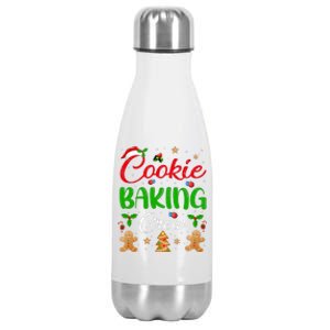 Cooking Lover Xmas Pajama Funny Cookie Baking Crew Christmas Stainless Steel Insulated Water Bottle