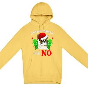 Cat Lover Xmas Dashing Through Grumpy Cats The No Christmas Premium Pullover Hoodie