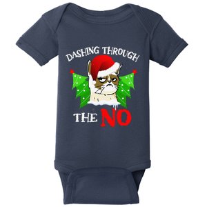 Cat Lover Xmas Dashing Through Grumpy Cats The No Christmas Baby Bodysuit