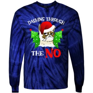 Cat Lover Xmas Dashing Through Grumpy Cats The No Christmas Tie-Dye Long Sleeve Shirt