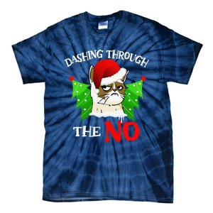 Cat Lover Xmas Dashing Through Grumpy Cats The No Christmas Tie-Dye T-Shirt