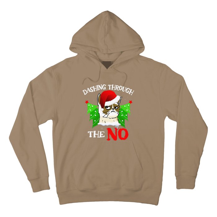 Cat Lover Xmas Dashing Through Grumpy Cats The No Christmas Hoodie