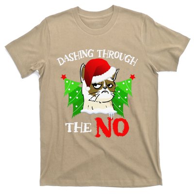 Cat Lover Xmas Dashing Through Grumpy Cats The No Christmas T-Shirt