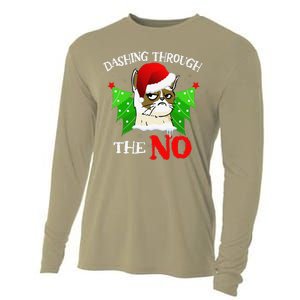 Cat Lover Xmas Dashing Through Grumpy Cats The No Christmas Cooling Performance Long Sleeve Crew