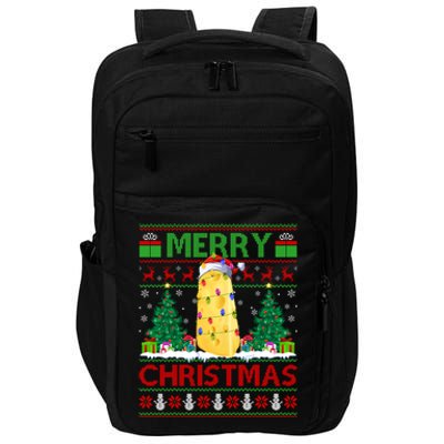 Cheese Lover Xmas Tree Ugly Santa Cheese Christmas Gift Impact Tech Backpack