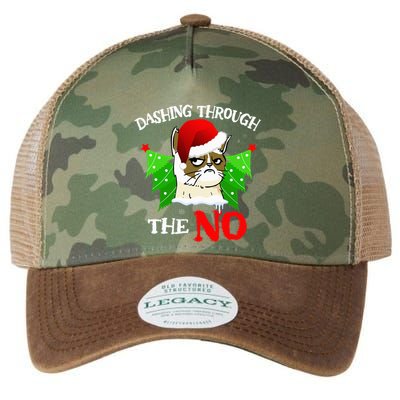 Cat Lover Xmas Dashing Through Grumpy Cats The No Christmas Legacy Tie Dye Trucker Hat