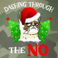 Cat Lover Xmas Dashing Through Grumpy Cats The No Christmas Legacy Tie Dye Trucker Hat