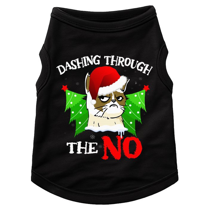 Cat Lover Xmas Dashing Through Grumpy Cats The No Christmas Doggie Tank