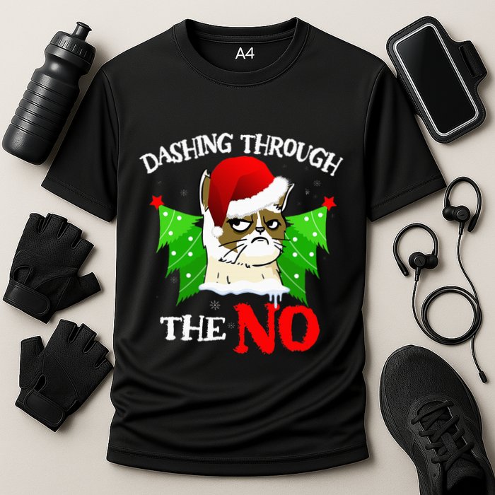 Cat Lover Xmas Dashing Through Grumpy Cats The No Christmas Performance Shirt