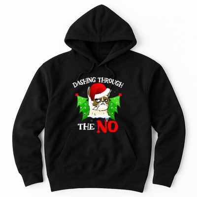 Cat Lover Xmas Dashing Through Grumpy Cats The No Christmas Hoodie