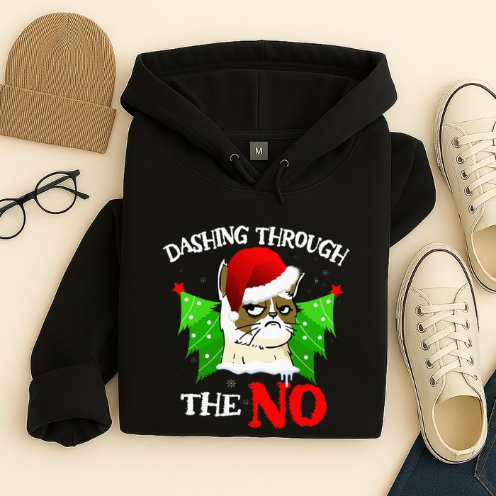 Cat Lover Xmas Dashing Through Grumpy Cats The No Christmas Hoodie