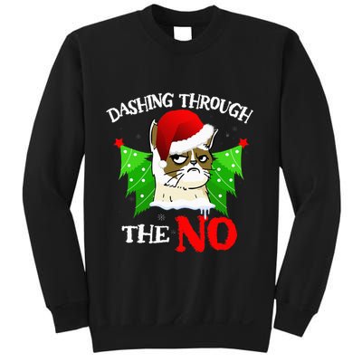 Cat Lover Xmas Dashing Through Grumpy Cats The No Christmas Sweatshirt