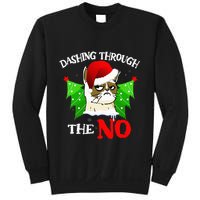 Cat Lover Xmas Dashing Through Grumpy Cats The No Christmas Sweatshirt