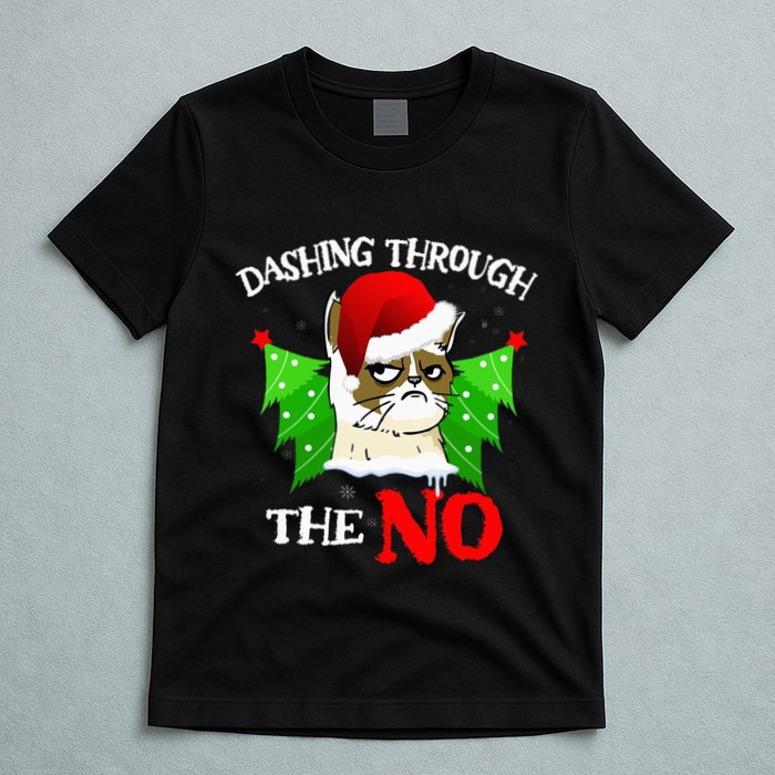 Cat Lover Xmas Dashing Through Grumpy Cats The No Christmas T-Shirt