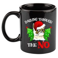 Cat Lover Xmas Dashing Through Grumpy Cats The No Christmas 11oz C Handle Ceramic Mug